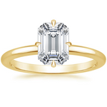 North Star Solitaire Engagement Ring 18K Yellow Gold EM