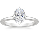 North Star Solitaire Engagement Ring 18K White Gold OV