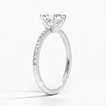 Ballad Half Coverage Diamond Ring (1/8 ct. tw.) Platinum Asscher Engagement Ring