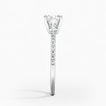 Ballad Half Coverage Diamond Ring (1/8 ct. tw.) Platinum Cushion Engagement Ring