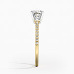 Ballad Half Coverage Diamond Ring (1/8 ct. tw.) Yellow Gold 18k Cushion Engagement Ring