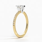 Ballad Half Coverage Diamond Ring (1/8 ct. tw.) Yellow Gold 18k Heart Engagement Ring