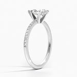 Ballad Half Coverage Diamond Ring (1/8 ct. tw.) Platinum Pear Engagement Ring