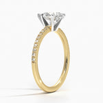 Ballad Half Coverage Diamond Ring (1/8 ct. tw.) Yellow Gold 18k Pear Engagement Ring