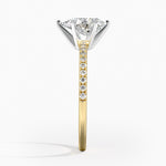 Ballad Half Coverage Diamond Ring (1/8 ct. tw.) Yellow Gold 18k Pear Engagement Ring