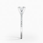 Ballad Half Coverage Diamond Ring (1/8 ct. tw.) Platinum Princess Engagement Ring