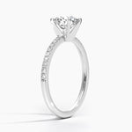 Ballad Half Coverage Diamond Ring (1/8 ct. tw.) Platinum Round Engagement Ring