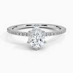 Ballad Half Coverage Diamond Ring (1/8 ct. tw.) Platinum Pear Engagement Ring