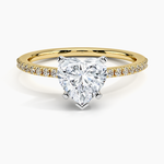 Ballad Half Coverage Diamond Ring (1/8 ct. tw.) Yellow Gold 18k Heart Engagement Ring