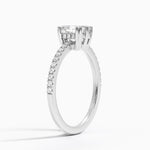 Luxe Kalina Hidden Halo Diamond Ring Platinum Asscher Engagement Ring