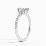 Luxe Kalina Hidden Halo Diamond Ring Platinum Oval Engagement Ring