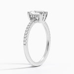 Luxe Kalina Hidden Halo Diamond Ring Platinum Radiant Engagement Ring