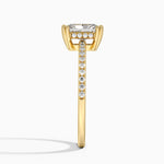 Luxe Kalina Hidden Halo Diamond Ring Yellow Gold 18k Radiant Engagement Ring