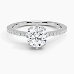 Luxe Kalina Hidden Halo Diamond Ring Platinum Round Engagement Ring