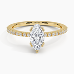 Luxe Kalina Hidden Halo Diamond Ring Yellow Gold 18k Marquise Engagement Ring