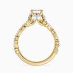 Olivetta Double Row Diamond Ring (2 1/2 ct. tw.) Yellow Gold 18k Emerald Engagement Ring