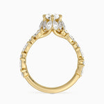 Olivetta Double Row Diamond Ring (2 1/2 ct. tw.) Yellow Gold 18k Pear Engagement Ring