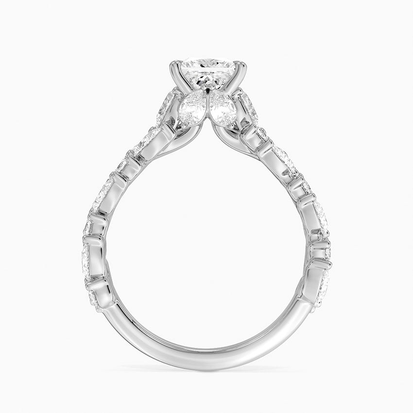 Olivetta Double Row Diamond Ring (2 1/2 ct. tw.) Platinum Princess Engagement Ring