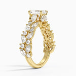 Olivetta Double Row Diamond Ring (2 1/2 ct. tw.) Yellow Gold 18k Radiant Engagement Ring