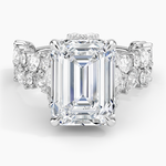 Olivetta Double Row Diamond Ring (2 1/2 ct. tw.) Platinum Emerald Engagement Ring