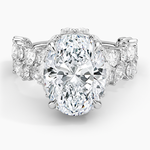 Olivetta Double Row Diamond Ring (2 1/2 ct. tw.) Platinum Oval Engagement Ring