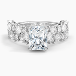 Olivetta Double Row Diamond Ring (2 1/2 ct. tw.) Platinum Radiant Engagement Ring