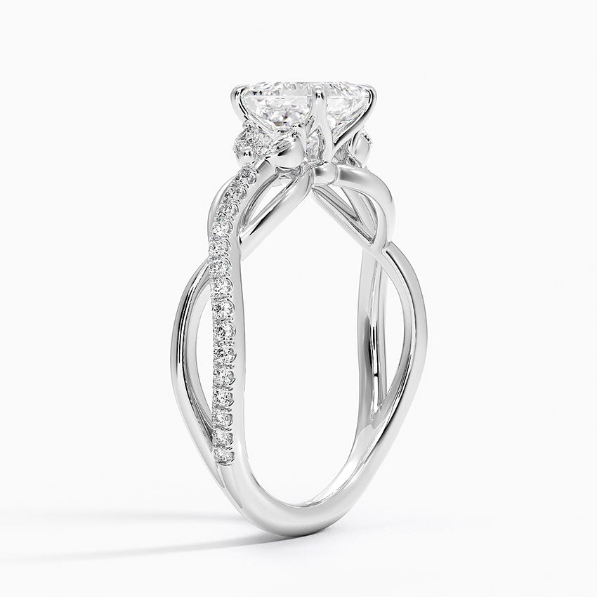 Garland Diamond Ring Platinum Asscher Engagement Ring