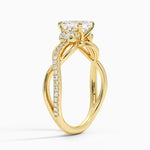 Garland Diamond Ring Yellow Gold 18k Asscher Engagement Ring