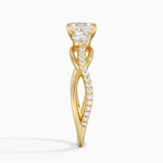 Garland Diamond Ring Yellow Gold 18k Asscher Engagement Ring