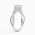 Garland Diamond Ring Platinum Cushion Engagement Ring