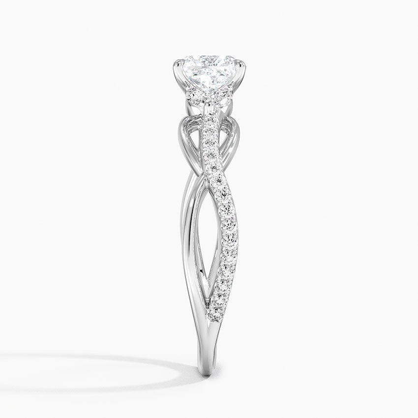 Garland Diamond Ring Platinum Cushion Engagement Ring
