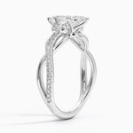 Garland Diamond Ring Platinum Marquise Engagement Ring