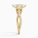 Garland Diamond Ring Yellow Gold 18k Marquise Engagement Ring
