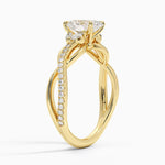 Garland Diamond Ring Yellow Gold 18k Oval Engagement Ring