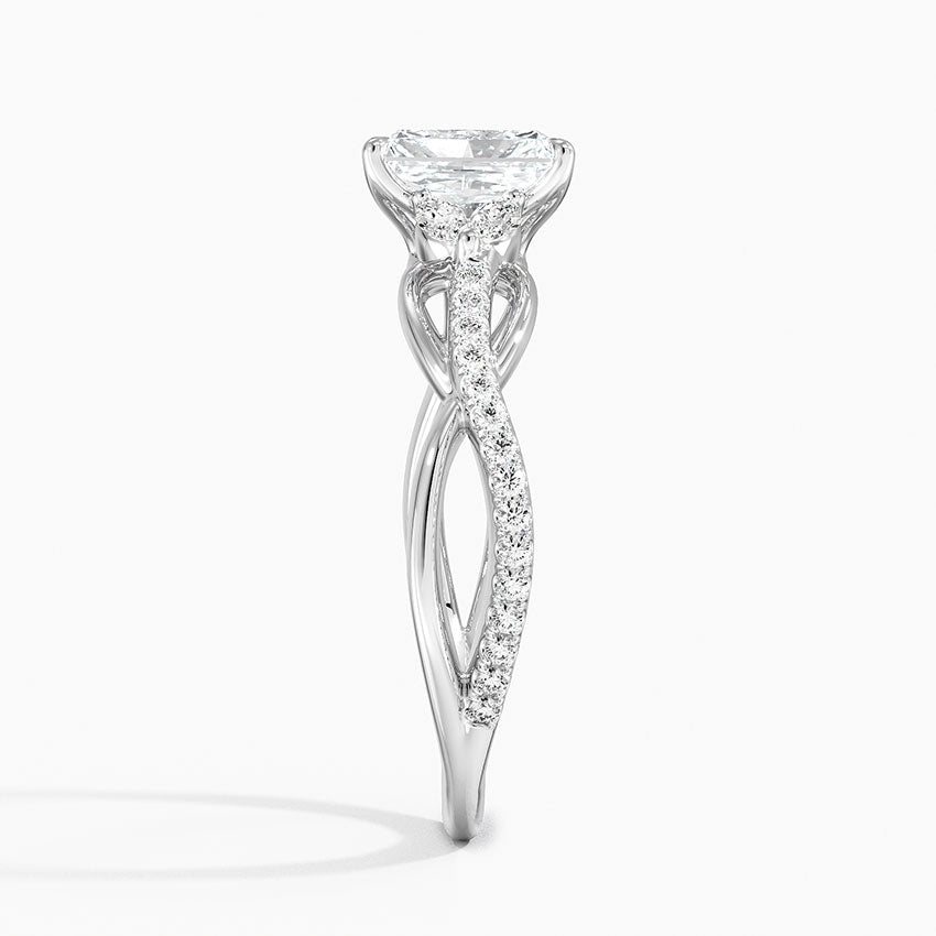 Garland Diamond Ring Platinum Radiant Engagement Ring