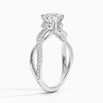 Garland Diamond Ring Platinum Round Engagement Ring
