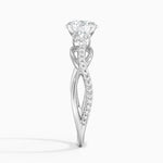 Garland Diamond Ring Platinum Round Engagement Ring