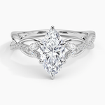 Garland Diamond Ring Platinum Marquise Engagement Ring