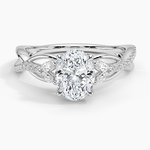 Garland Diamond Ring Platinum Oval Engagement Ring