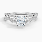 Garland Diamond Ring Platinum Radiant Engagement Ring