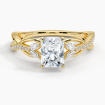 Garland Diamond Ring Yellow Gold 18k Radiant Engagement Ring