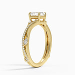 Begonia Vine Diamond Ring (1/4 ct. tw.) Yellow Gold 18k Asscher Engagement Ring