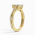 Begonia Vine Diamond Ring (1/4 ct. tw.) Yellow Gold 18k Marquise Engagement Ring