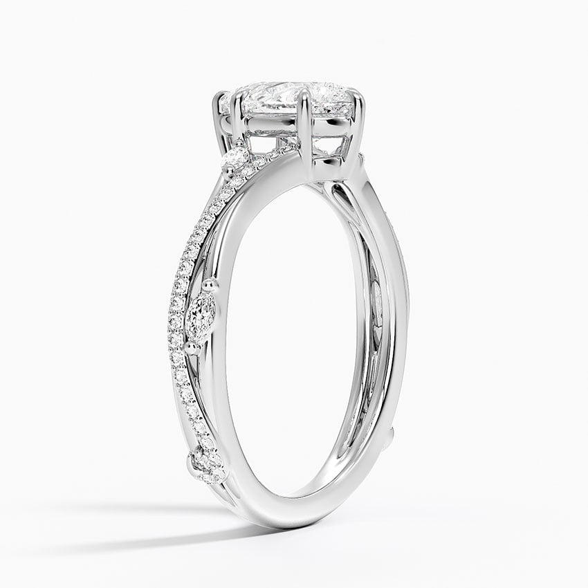 Begonia Vine Diamond Ring (1/4 ct. tw.) Platinum Pear Engagement Ring