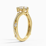 Begonia Vine Diamond Ring (1/4 ct. tw.) Yellow Gold 18k Pear Engagement Ring