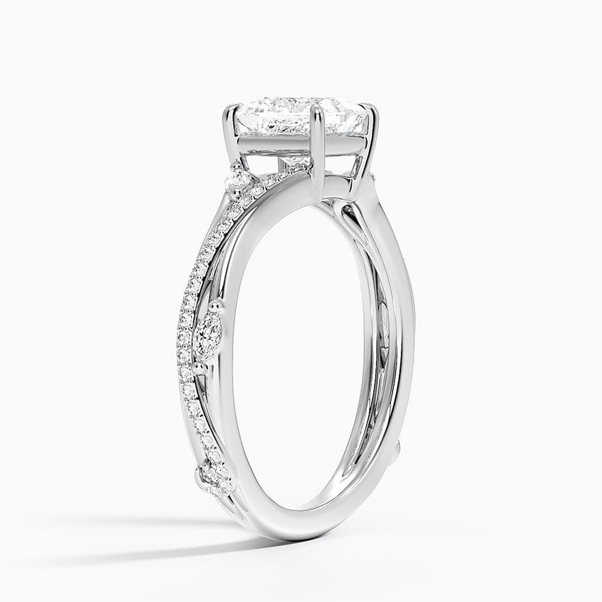 Begonia Vine Diamond Ring (1/4 ct. tw.) Platinum Princess Engagement Ring