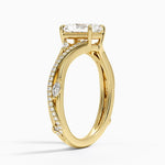 Begonia Vine Diamond Ring (1/4 ct. tw.) Yellow Gold 18k Radiant Engagement Ring