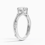 Begonia Vine Diamond Ring (1/4 ct. tw.) Platinum Round Engagement Ring