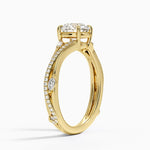 Begonia Vine Diamond Ring (1/4 ct. tw.) Yellow Gold 18k Round Engagement Ring