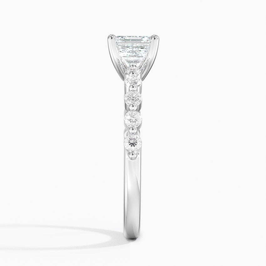 Marseille Half Coverage Diamond Ring (1/4 ct. tw.) Platinum Asscher Engagement Ring
